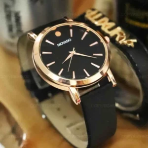 ساعت مچی مردانه Movado و دستبند چرمی مدل341