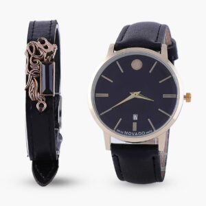 ست ساعتمچی MOVADO و دستبند مدل 853