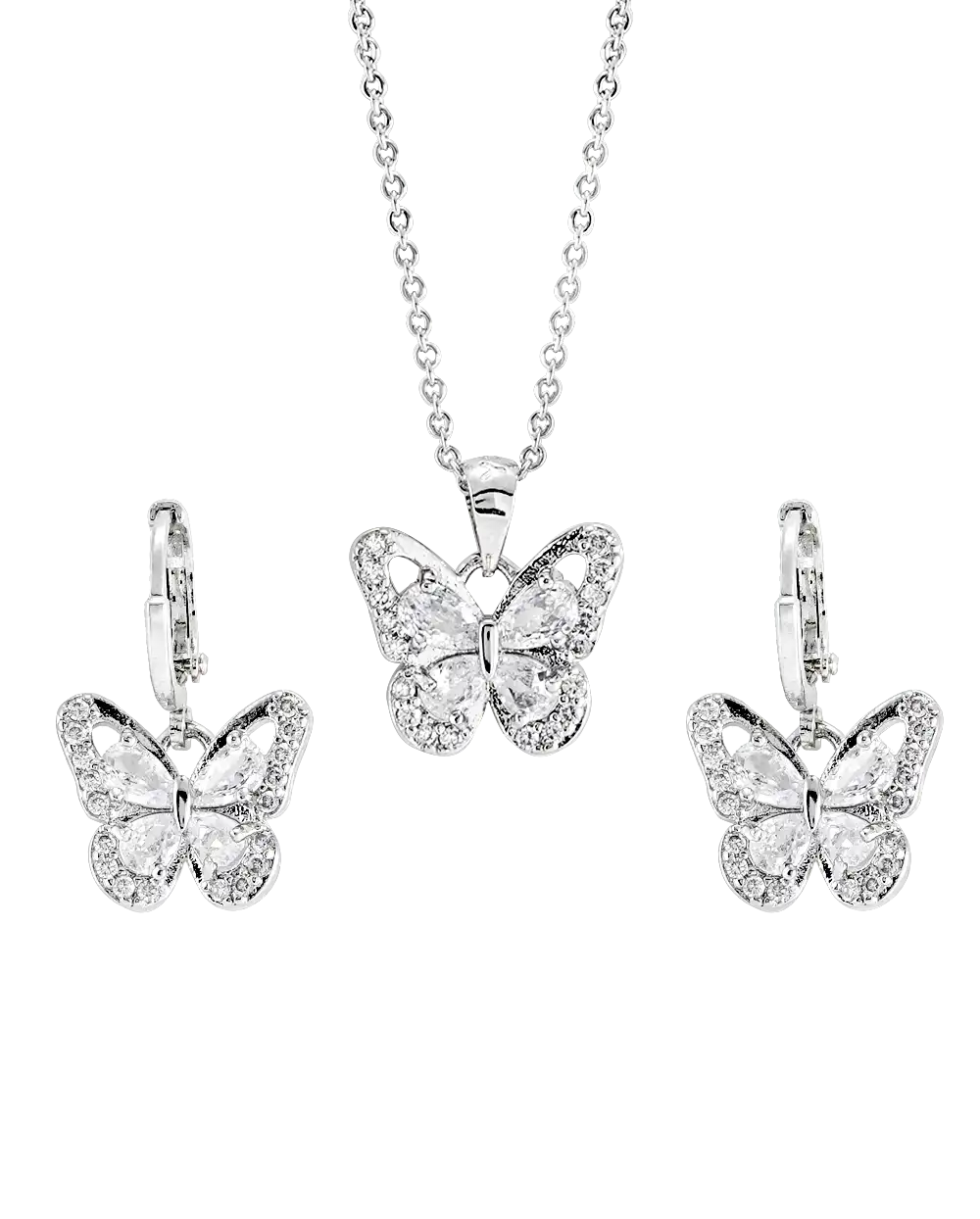 با خرید نیم ست زنانه نقره روس طرح پروانه مدل 1479 به همراه ارسال رایگان به یک مجموعه جواهرات عالی زنانه دستری دارید | خرید انلاین نیم ست گردبند و گوشواره