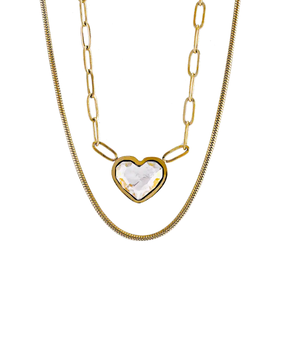 گردنبند دو زنجیره زنانه استیل طرح قلب مدل 1482 همراه با جعبه و ارسال رایگان قیمت 299 هزارتومان | خرید آنلاین گردبند استیل رنگ ثابت طرح قلب