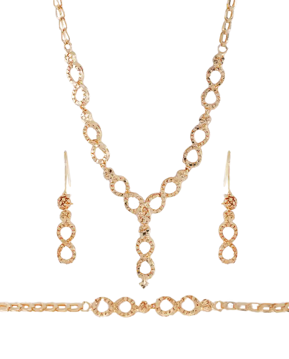 ست دستبند،گوشواره و گردنبند زنانه مدل 1607 رنگ طلایی با بهترین قیمت و ارسال رایگان به سراسر ایران | نیم ست گردنبند ، گوشواره و دستبند زنانه