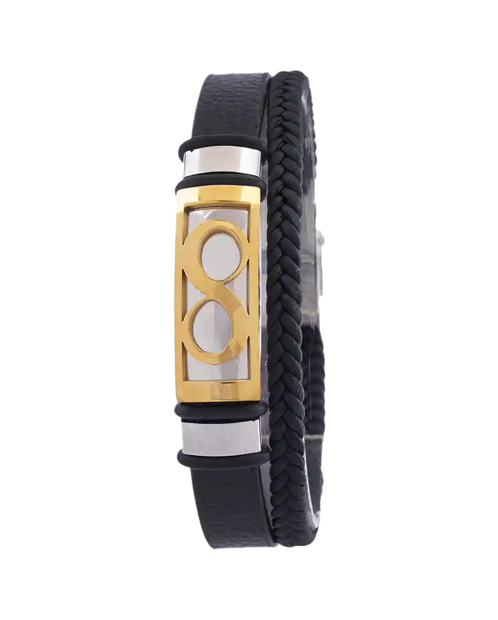 خرید دستبند چرمی مردانه طرح بی نهایت مدل 1619 با بهترین قیمت به همراه ارسال رایگان و جعبه ی شیک | دستبند مردانه شیک و جدید