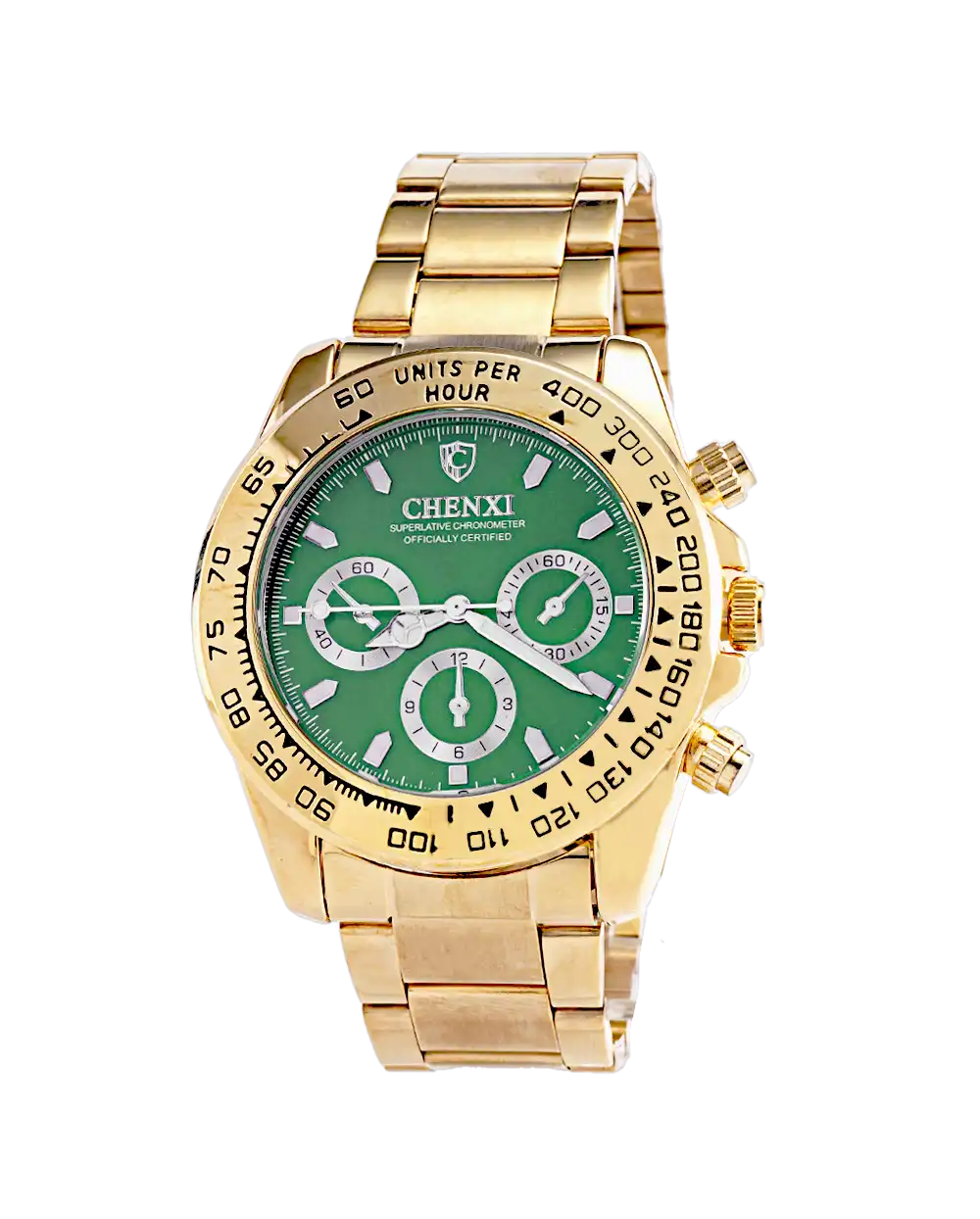 خرید ساعت مچی مردانه چانگ شی CHENXI مدل 1666 صفحه سبز با بهترین قیمت به همراه جعبه ی ساعت و ارسال رایگان به سراسر ایران درب منزل