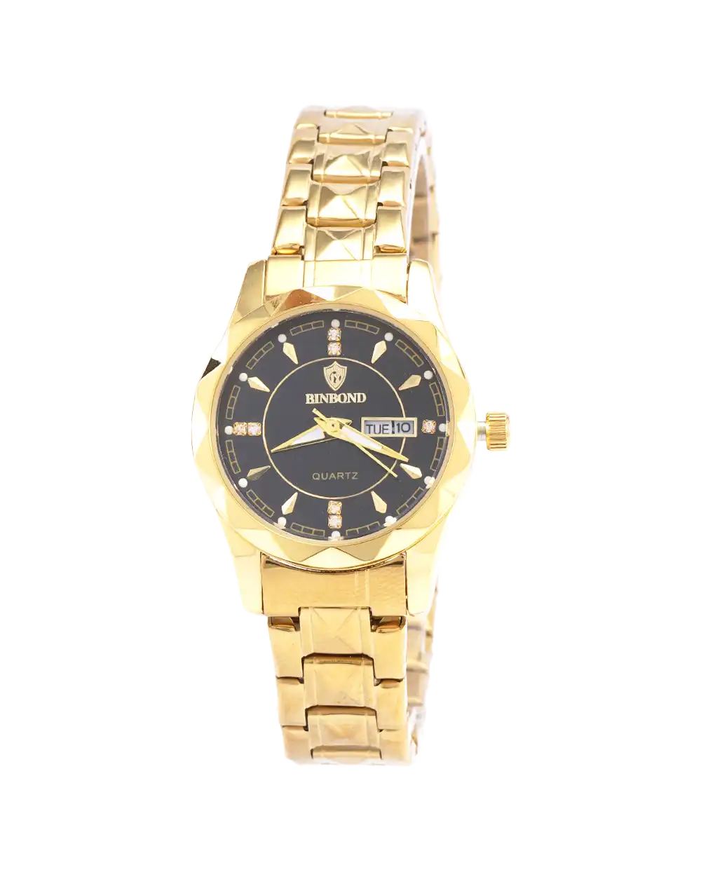 خرید ساعت مچی زنانه BIN BOND مدل 1679 | طلایی با بهترین قیمت به همراه جعبه ی شکیل و ارسال رایگان به سراسر ایران درب منزل | ساعت بین باند زنانه