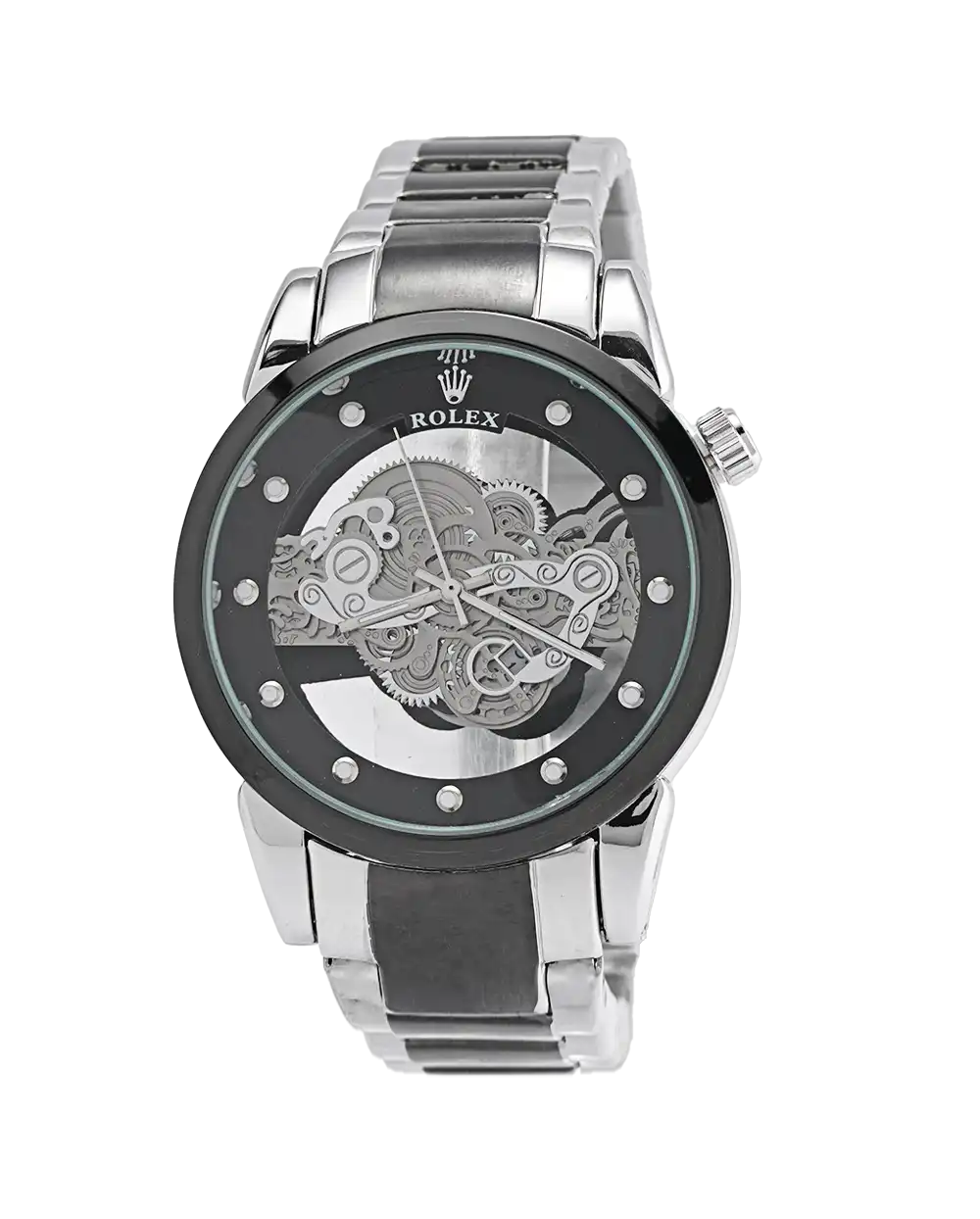 خرید ساعت مچی مردانه رولکس ROLEX صفحه اسکلتون مدل 1737 با بهترین قیمت همراه با ارسال رایگان به سراسر ایران و جعبه ی ساعت | ساعت موتور نمایان