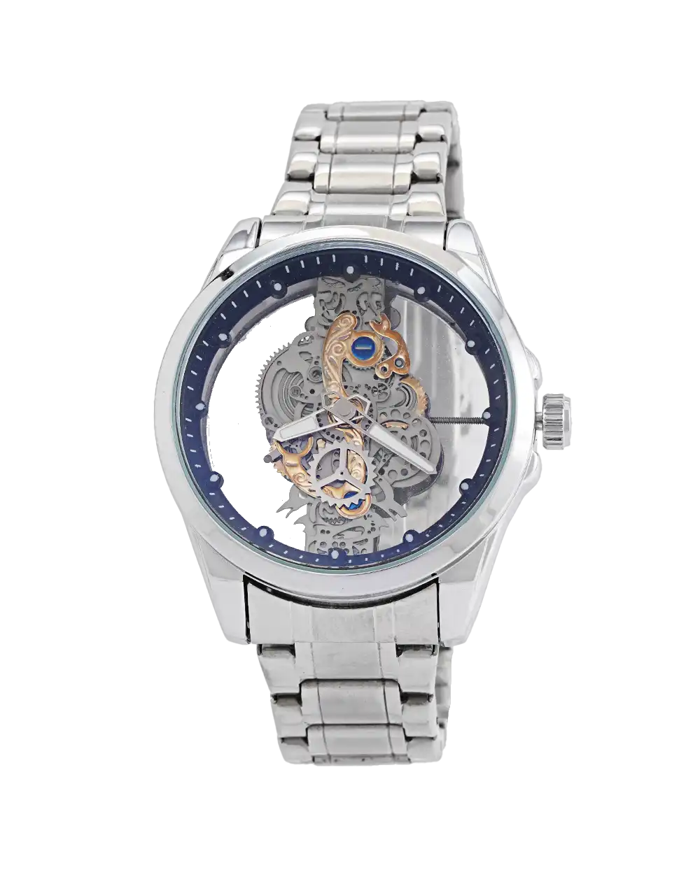 خرید ساعت مچی مردانه بین باند BIN BOND صفحه اسکلتون مدل 1739 رنگ نقره ای با بهترین قیمت به همراه جعبه ی ساعت و ارسال رایگان به سراسر ایران