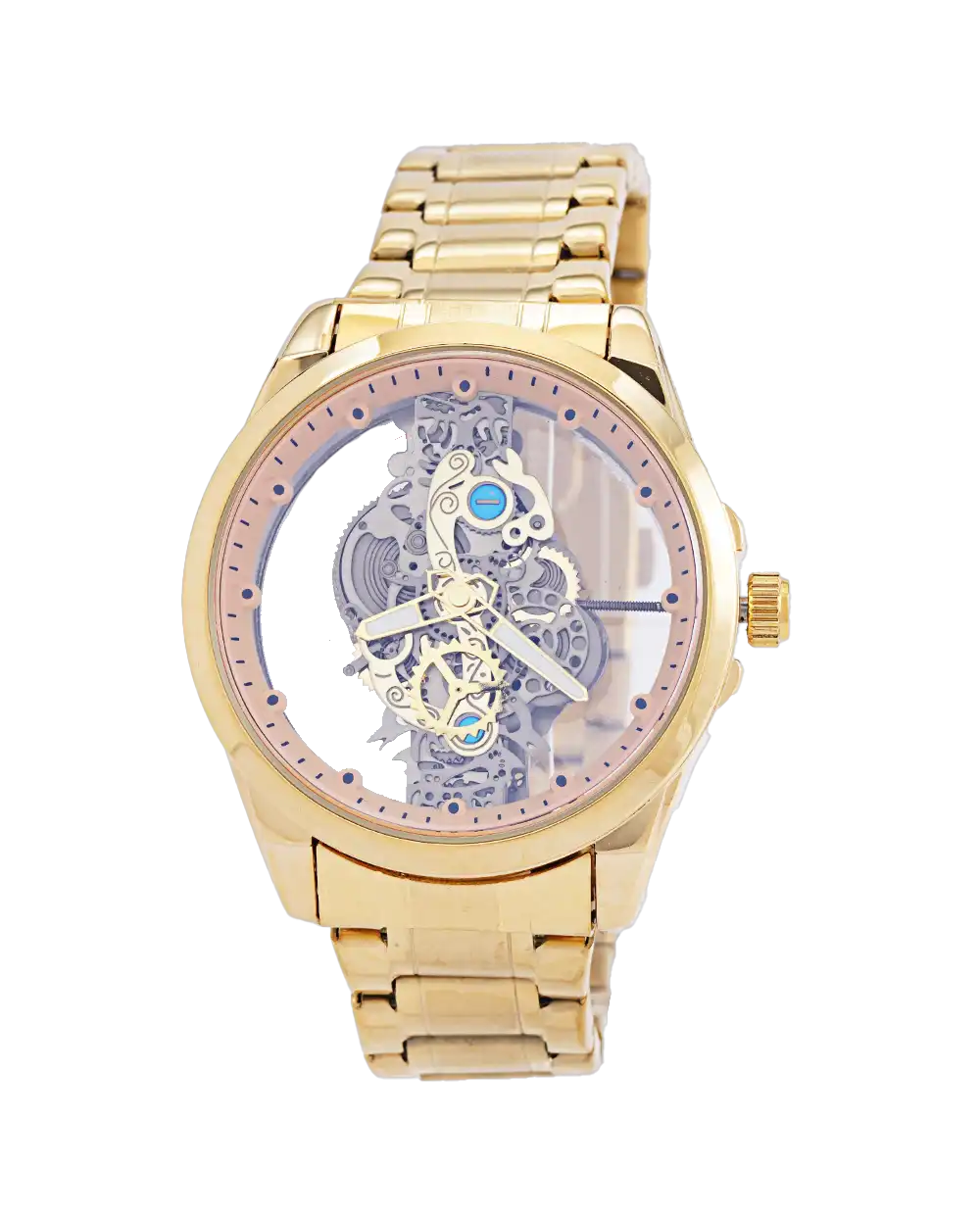 خرید ساعت مچی مردانه بین باند BIN BOND صفحه اسکلتون مدل 1740 رنگ طلایی با بهترین قیمت به همراه جعبه ی ساعت و ارسال رایگان به سراسر ایران