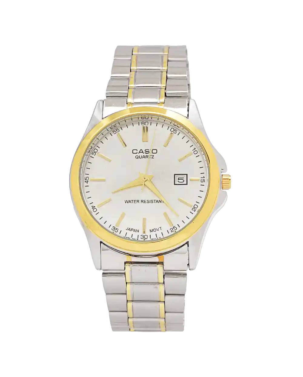 خرید ساعت مچی مردانه کاسیو CASIO مدل 1941 صفحه سفید با بند نقره ای طلایی و رنگ ثابت بهترین قیمت به همراه ارسال رایگان درب منزل
