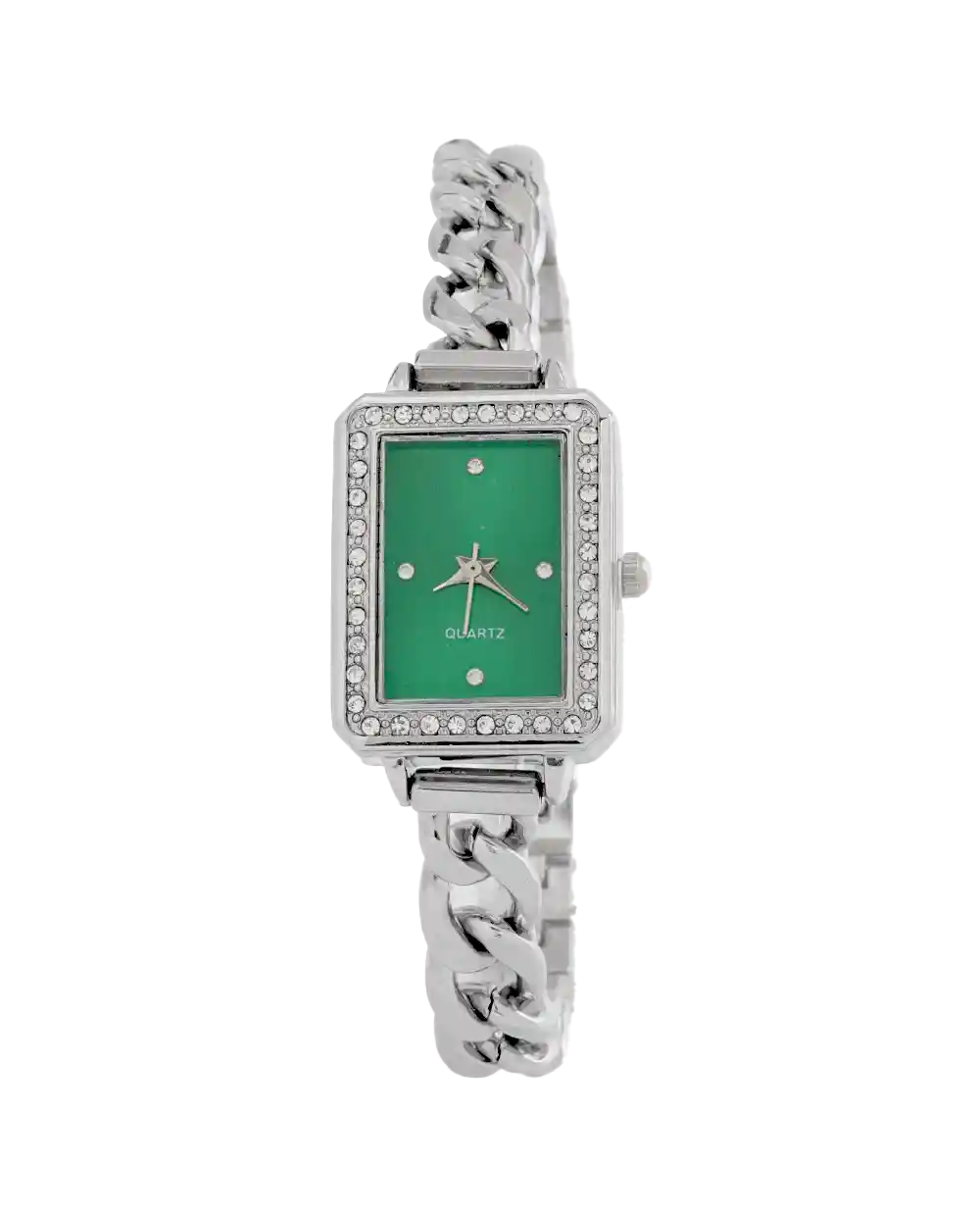 خرید ساعت مچی دستبندی زنانه کارتیه CARTIER مدل 1968 بند استیل زنجیری و صفحه سبز رنگ ثابت بهترین قیمت به همراه ارسال رایگان و جعبه