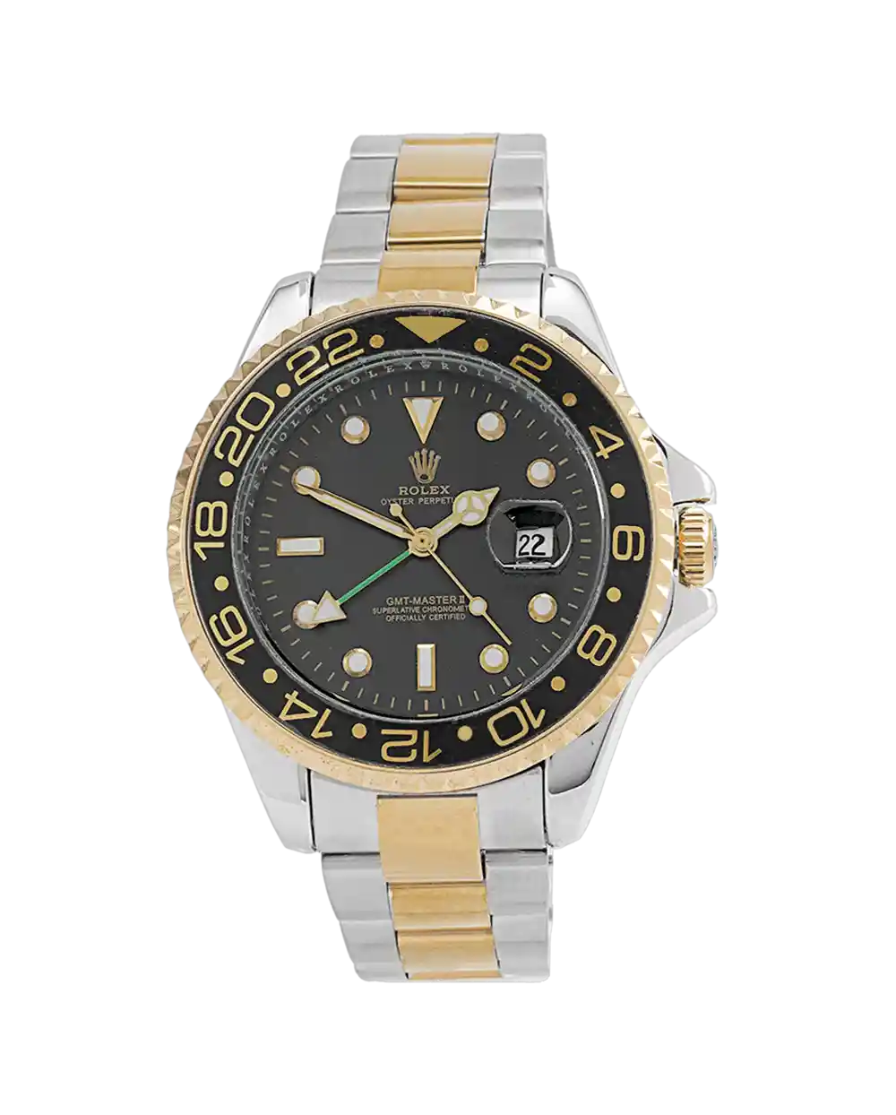 خرید ساعت مچی مردانه رولکس ROLEX طرح ساب مارین مدل 2003 بند استیل نقره ای طلایی و صفحه مشکی رنگ ثابت بهترین قیمت و ضمانت و ارسال رایگان