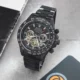 خرید ساعت مچی مردانه رولکس ROLEX طرح Daytona مدل 2017 بند استیل مشکی با صفحه مشکی و سه موتور فعال رنگ ثابت بهترین قیمت و ارسال رایگان