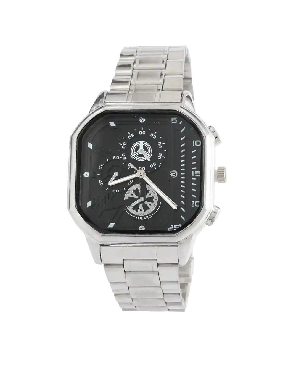 خرید ساعت مچی مردانه جینوا GENEVA مدل 2092 رنگ نقره ای و صفحه مشکی رنگ ثابت بهترین قیمت به همراه ارسال رایگان و جعبه ی کادویی