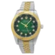 خرید ساعت مچی مردانه رولکس ROLEX مدل دیت جاست کد 2324 صفحه سبز دایره ای و بند استیل نقره ای طلایی و قفل رولکسی اصلی رنگ ثابت و ارسال رایگان