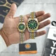 خرید ساعت مچی مردانه رولکس ROLEX مدل دیت جاست کد 2326 صفحه سبز دایره ای و بند استیل نقره ای طلایی و قفل رولکسی اصلی رنگ ثابت و ارسال رایگان